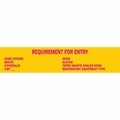 Brady Radiation Sign, 1 11/16 in H, 8 in W, Plastic, Rectangle, 93638 93638